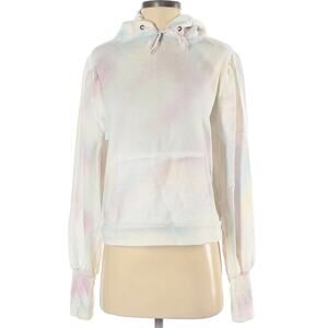LOVESHACKFANCY pastel puff sleeve tie dye hoodie hooded sweatshirt unicorn Sz S